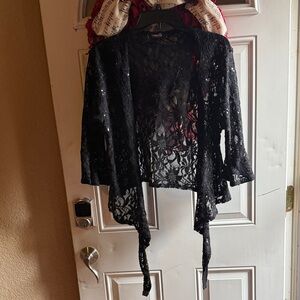 Elegant Black Lace Shrug